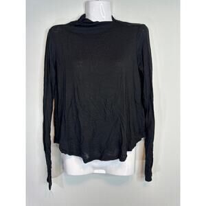 Velvet By Graham‎ & Spencer Black Long Sleeve Mock neck Top Size S